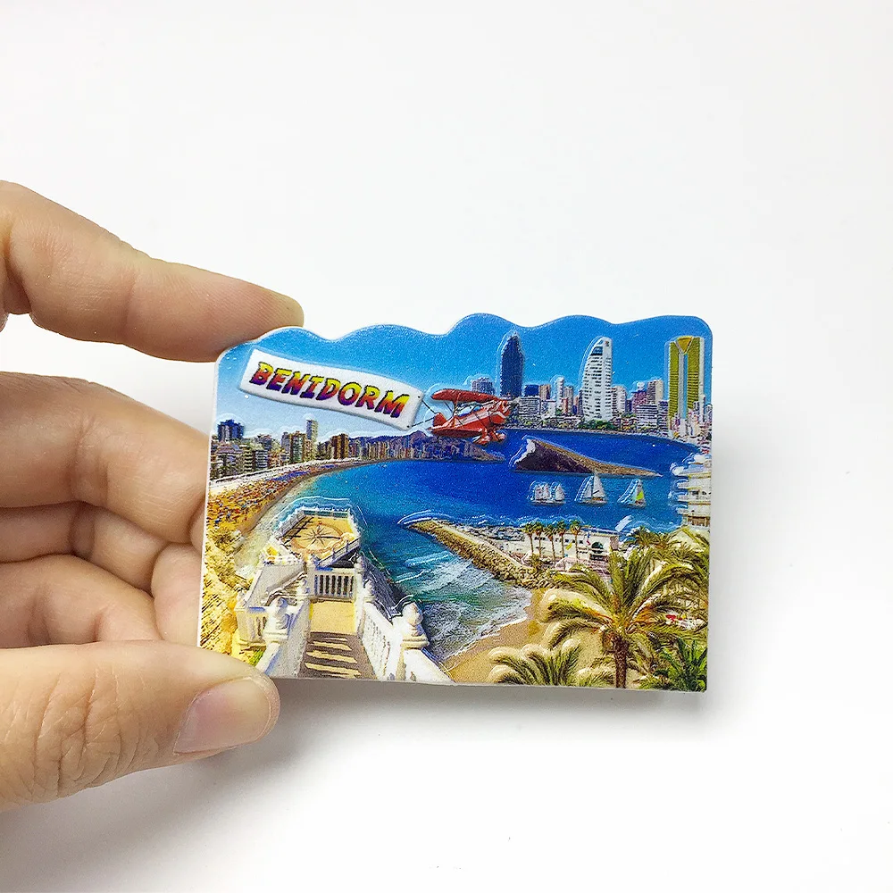 

3D Resin Benidorm Fridge Magnets - Cute & Decorative Refrigerator Magnets for Home & Room Decor (Super Strong Magnets)