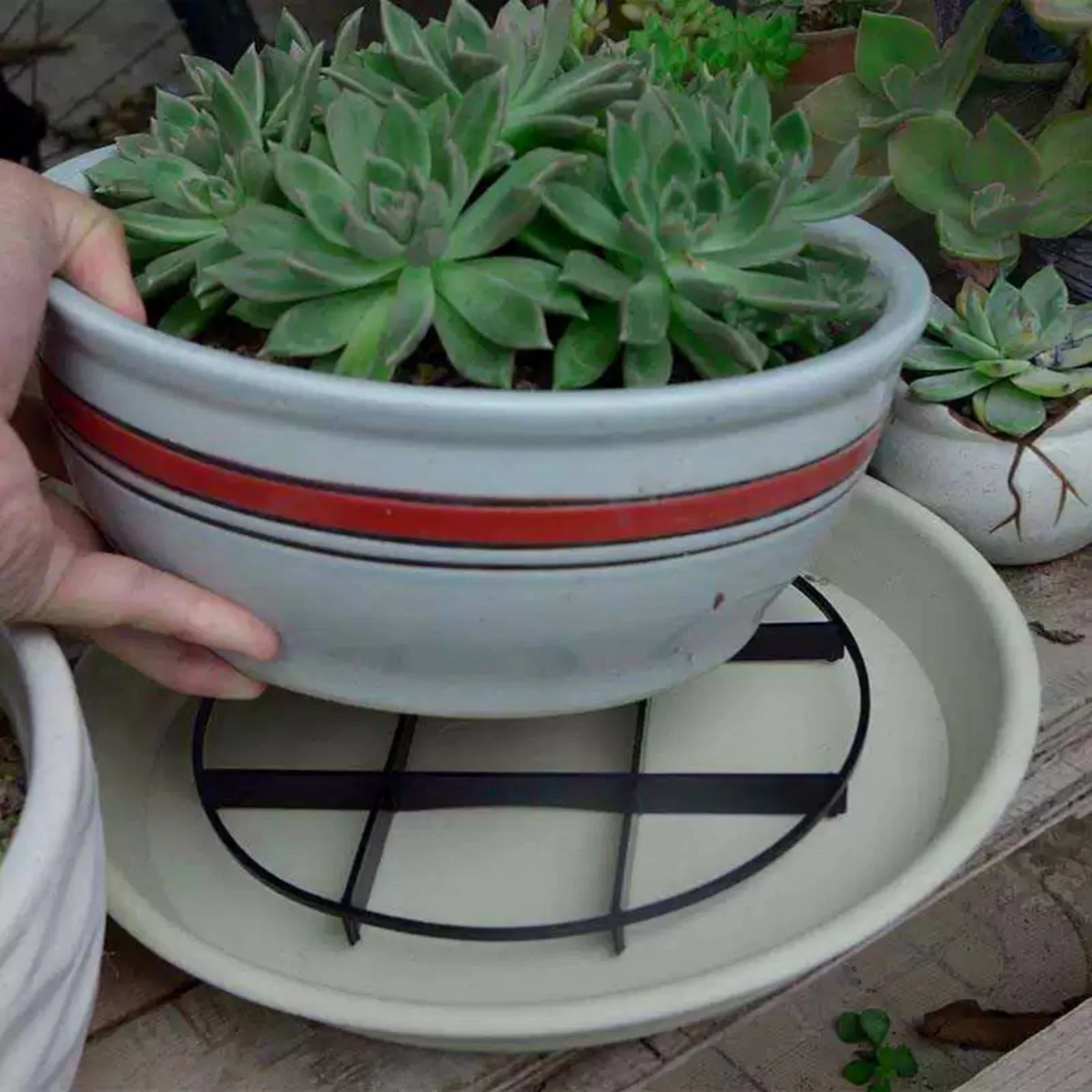 Flower Pot Bottom Stand Prevents Waterlogging Plant Pot Ventilation Rack Planter Feet Protects Floors & Surfaces