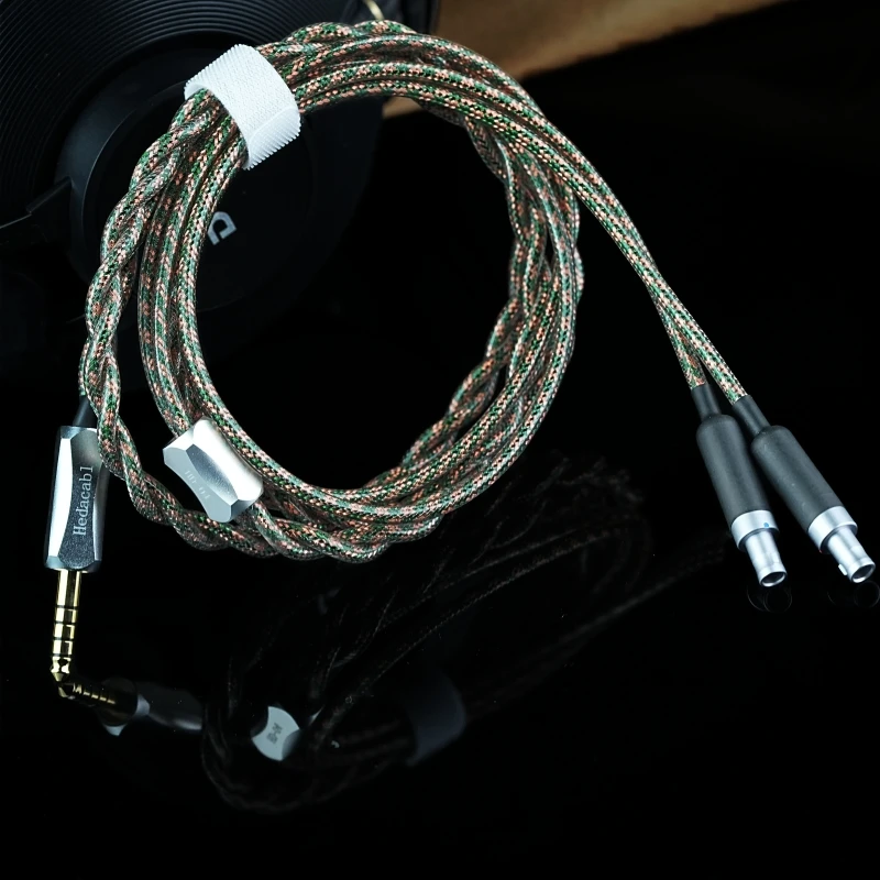 

Hedacabl HD-04 2-Core 7N OCC Upgrade Cable, Suitable for Sennheiser HD800, HD800S, HD820, HD820S, Dharma D1000 Headphones