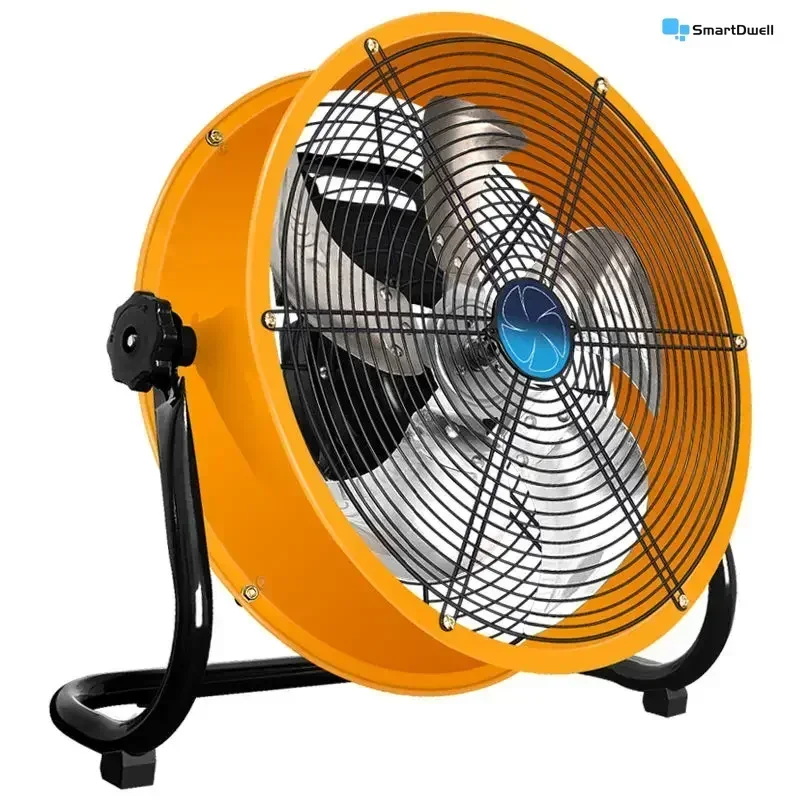 Powerful floor fan household desktop large wind power electric fan silent industrial commercial floor-standing large fan.