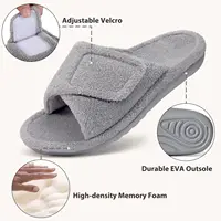 Comwarm Adjustable Fur Women Slippers Fashion Fluffy Women House Slippers Orthopedic Open Toe Women Cotton Shoes Arch Support - Image 3