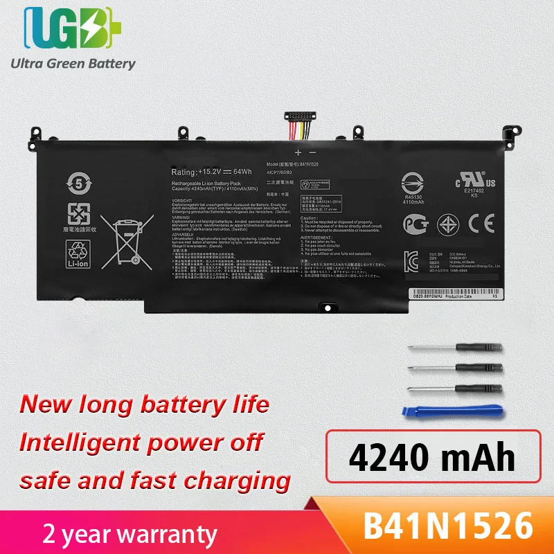 UGB New B41N1526 Battery For Asus ROG Strix GL502 GL502V GL502VT GL502VT-1A GL502VM S5 S5VT6700 GL502VT-BSI7N27 64WH 15.2V