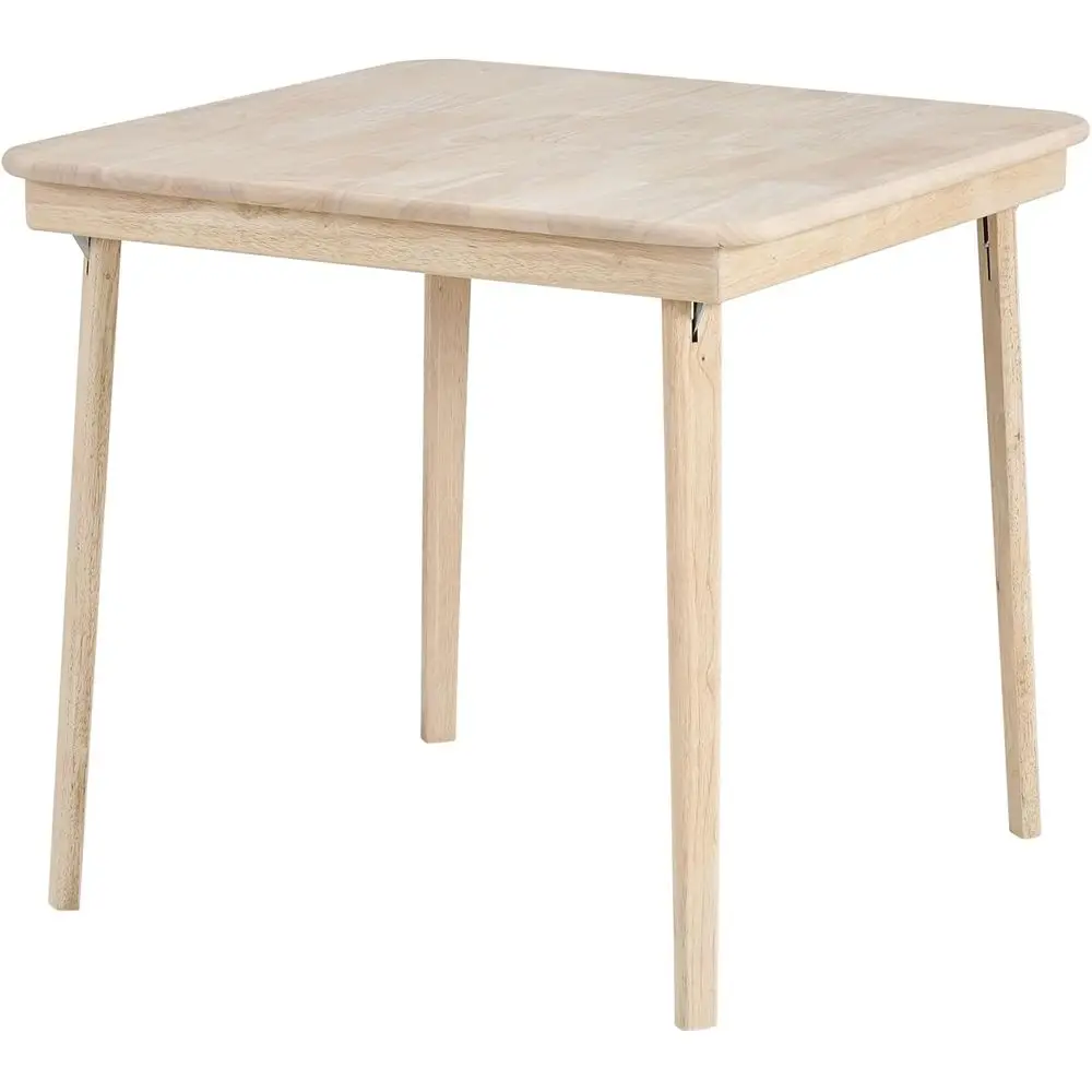 

Straight Edge Solid Wood Folding Card Table, 3.38 Deep, 29.5H x 32W x 32D, Unfinished