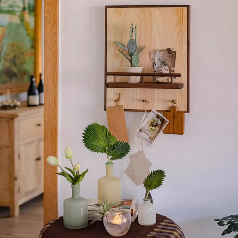 

Solid Wood Electrical Panel Cover Creative Wall Mounted Decorative Painting with Shelf Eco-Friendly Home Electric Switch Box