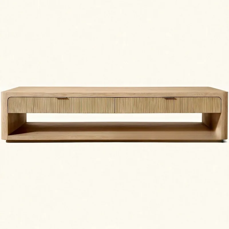 American rural solid wood coffee table, villa living room coffee negotiation tea table, household tea table foreign trade table