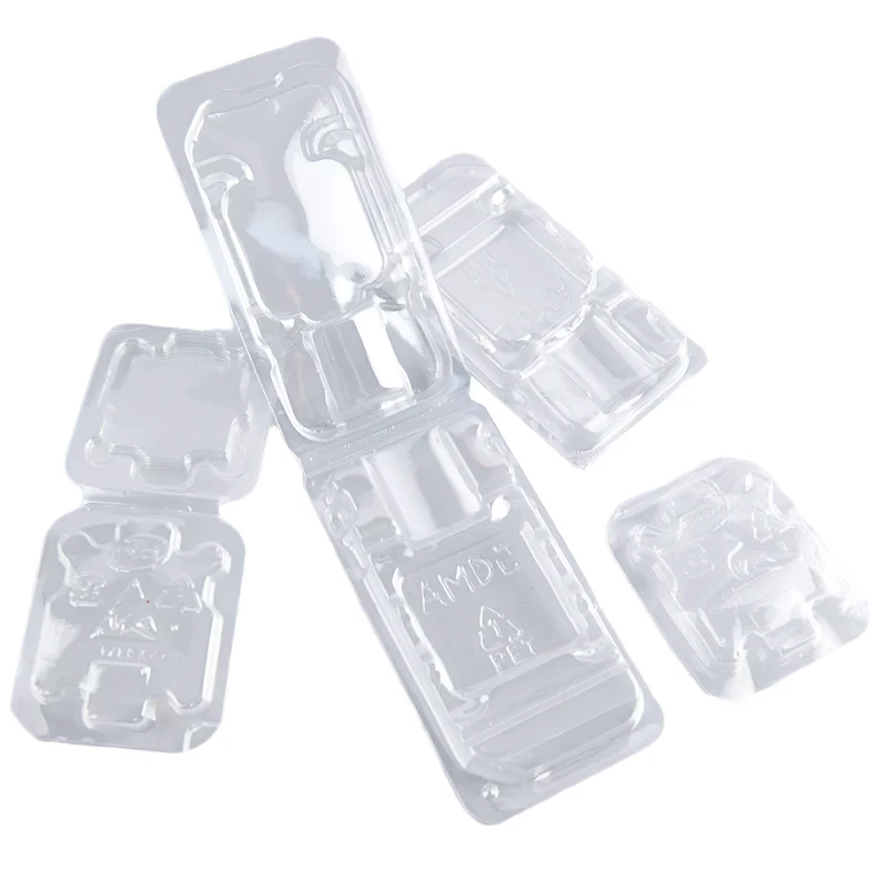 10pcs CPU Clamshell Tray Box AMD Case Holder Protection For AMD 754 905 938 939 AM2 AM3 FM1 FM2 Plastic Protection Box