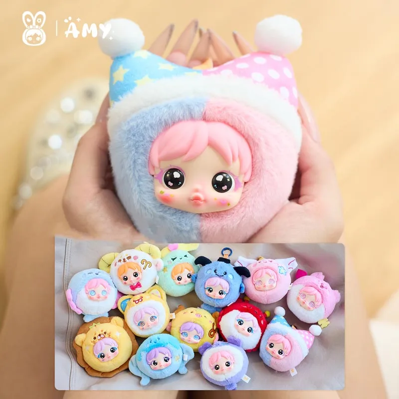 

Эми Мини Зодиак Двенадцать Созвездий Серия Слепая Коробка Модная Сумка Декор Подвеска Мягкие Виниловые Фигурки Кукла Таинственная Коробка Подарок