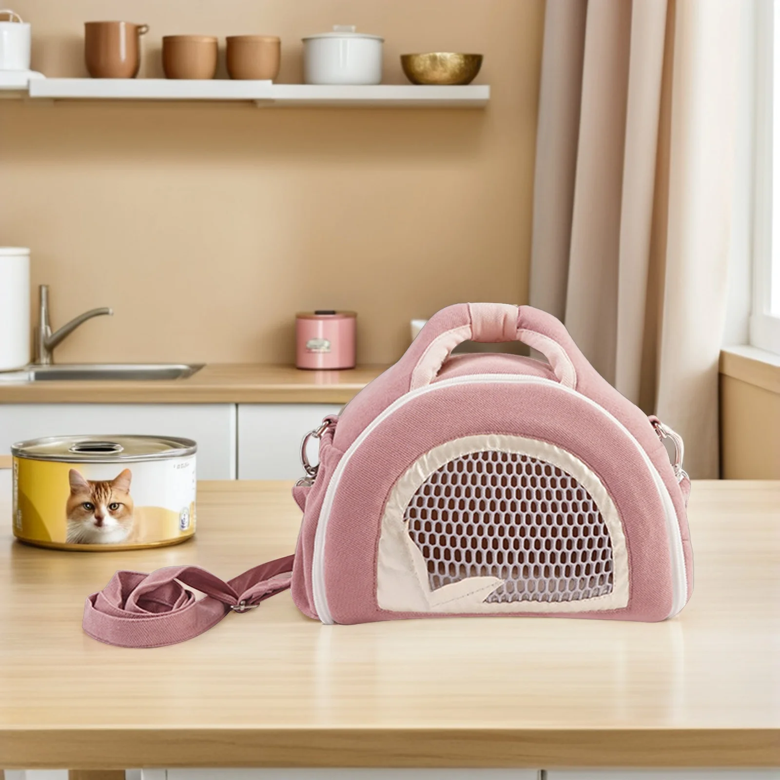 

Small Animal Carrier Bag Portable Outdoor Pet Shoulder Bag Breathable Safe Travel Hamster Sugar Glider Rat Guinea Pig Takeaway