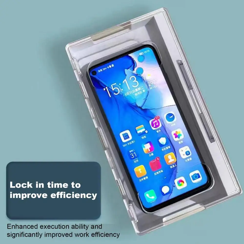 Transparent Cell Phone Lock Box Reduce Kid's & Student's Screen Time Self-Control Locking Box with Keys Cell Phone Jail Box