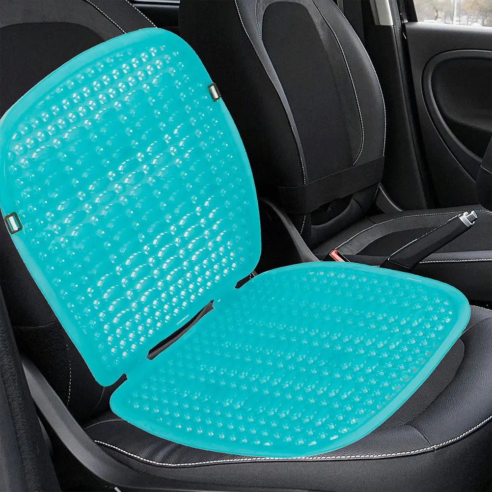

2Pcs Summer Ventilated Massage Car Seat Cushion Breathable Cooling Auto Seat Pad Sweat Resistant Comfortable Driving Cushion