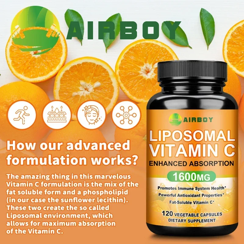 Liposomal Vitamin C -  Immune Support, Promotes Collagen Production, Promote Fat dissolving, Antioxidant