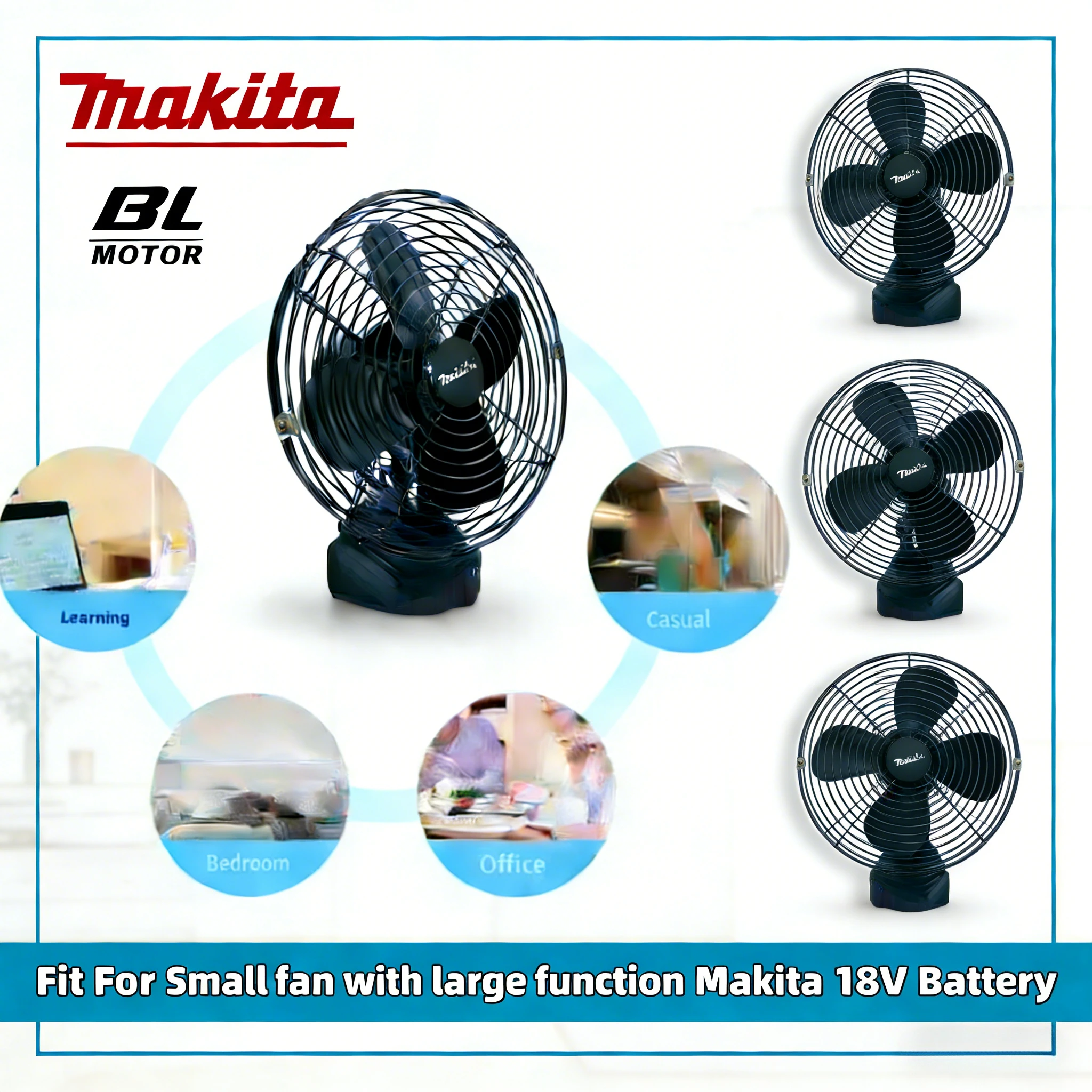 

Вентилятор для кемпинга Makita, 8 дюймов, беспроводной, для рыбалки на открытом воздухе, настольный, портативный, металлический, с мощным потоком воздуха, совместим с аккумуляторами Makita 18V 20V