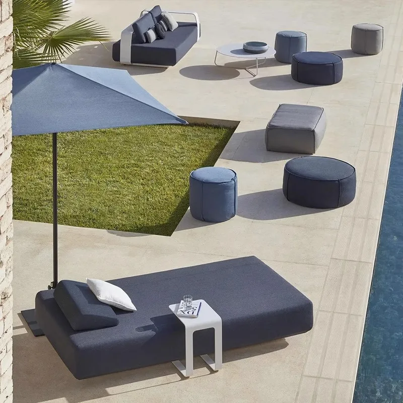 أريكة خارجية فندق فيلا فناء حديقة سبائك الألومنيوم مكشوفة مجموعة شرفة مصمم قسم مبيعات المقعد #3