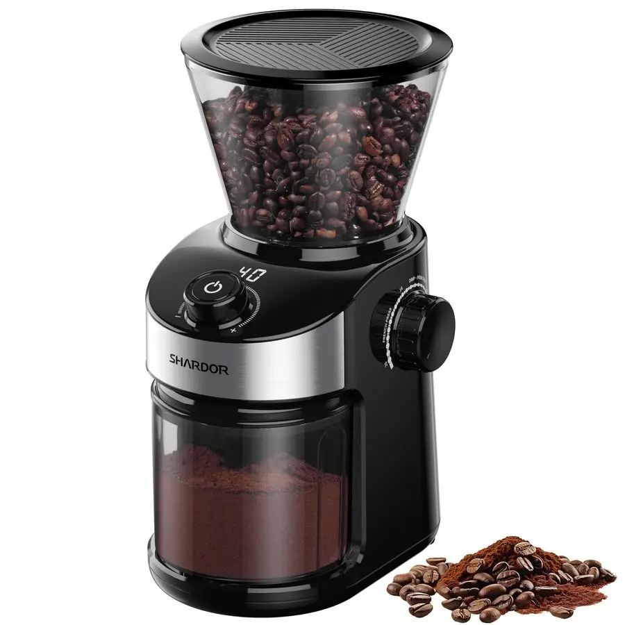 

Electric Burr Coffee Grinder for Home Use, Coffee Bean Grinder for 32 Grind Settings, 40Second Adjustable Timer, OneTouch Start