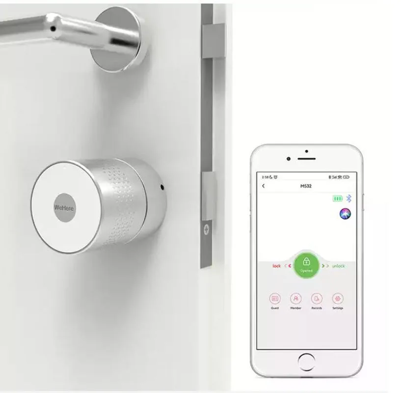 New Arrival M532 TUYA APP Nuki style Not Cut Lock cylinder Alexa or Google Home Fingerprint Smart Door Lock