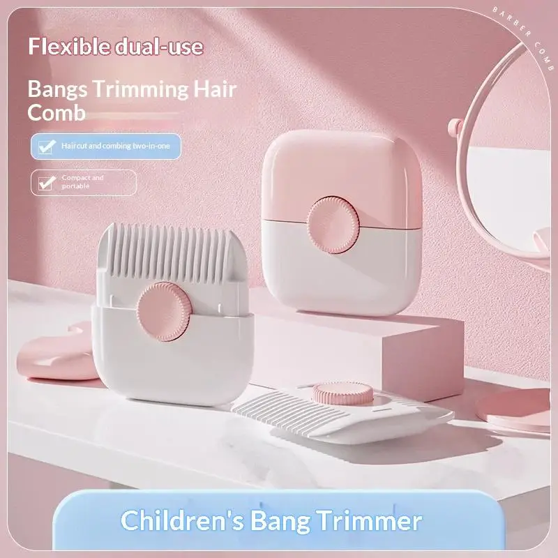 2 in 1 Baby Hair Cutting Comb Sharp Blade with Guard Manual Hairdressing Trimmer No-snag Grooming Tool for Baby Haircut