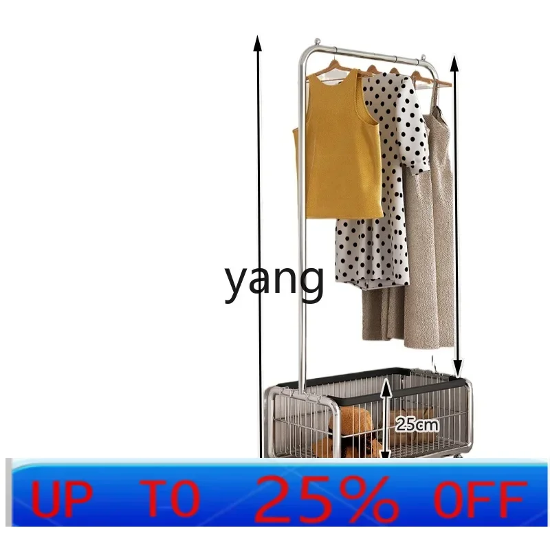 

LH bedroom hanger floor-to-ceiling household mobile clothes and hats rack does not take up space