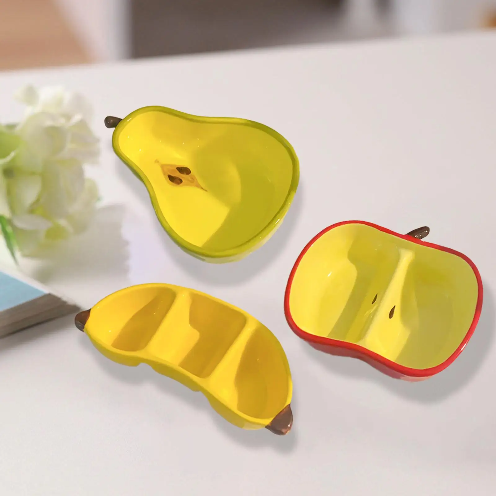 Cute Fruit Shaped Plate Small Dip Sauce Dish for Salad Condiments Restaurant