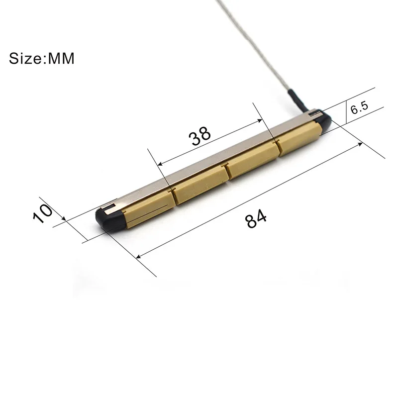 Transducer Under Bridge Saddle Ceramic Piezo Pickup Stringed Instruments for 4 String Acoustic Guitars Bass