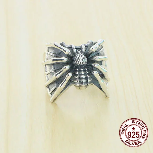 S925 sterling silver ring hip-hop rock punk spider niche design  Domineering and personalized retro jewelry  Gifts for Lovers