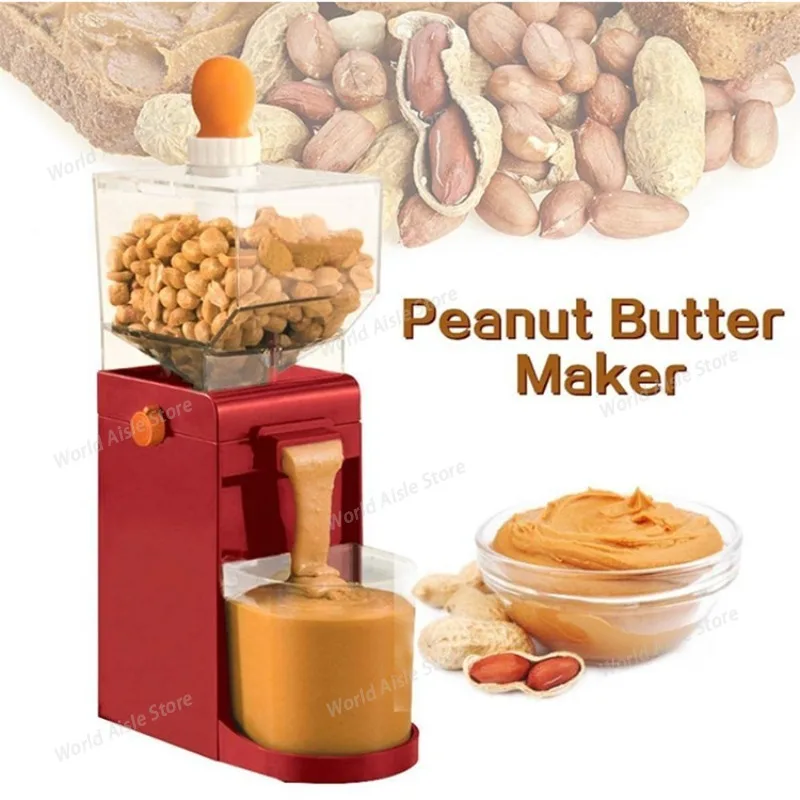 Home Electric Grain Grinder - Silicone Peanut Butter Maker with Anti-Slip and Cool Touch Features