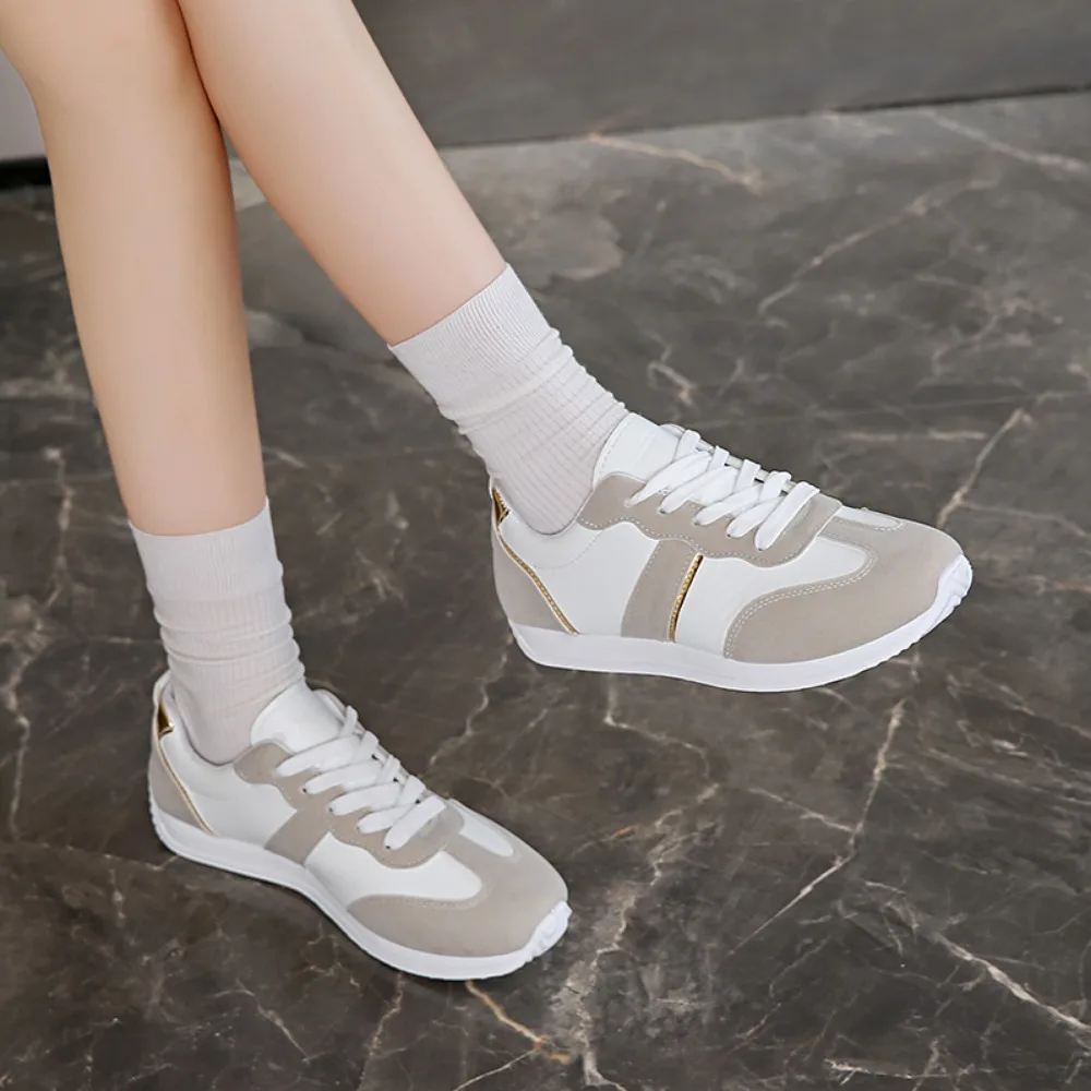 النساء أحذية رياضية جولة الرأس اللون حجب حذاء كاجوال السيدات الربيع/الخريف مريحة الجري أحذية مفلكنة حجم 35-43 #6