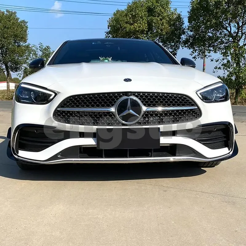 Car Front Rear Bumper Splitter Spoilers Canard Air Knife Surround Trim for Mercedes Benz C Class W206 C200 C260 for AMG 2022+