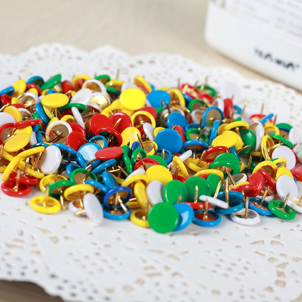 

300Pcs Colorful Thumb Tacks Plastic Push Pin Combo For Home Office Bulletin Board