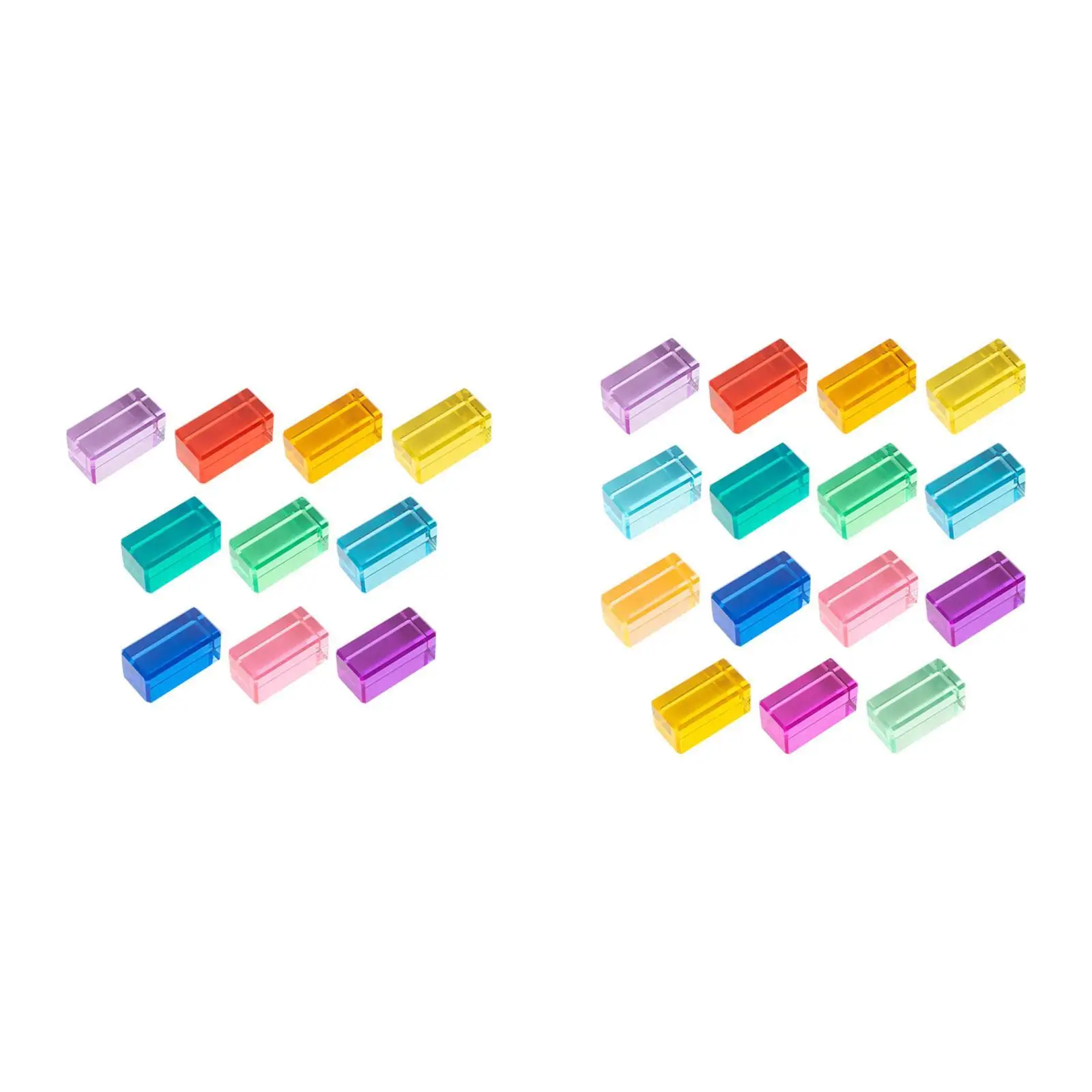 Set di blocchi di costruzione arcobaleno Abilità di motori fini Giocattolo sensoriale Trasparente colorato Coordinazione occhio-mano Giocattoli educativi Regalo