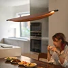툴라 펜던트 램프 일본 와비사비 스타일 LED 펜던트 조명 거실 주방 아일랜드 램프 바 나무 무늬 샹들리에 2