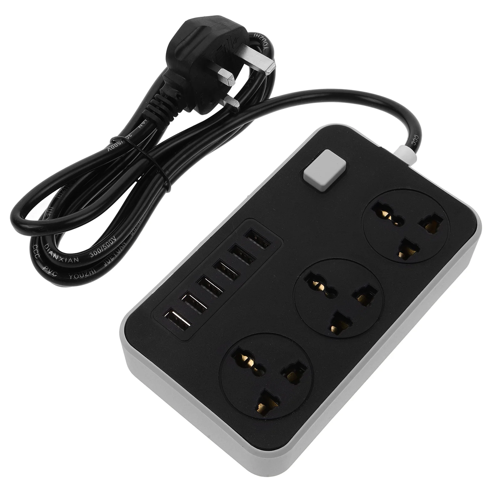 USB Power Strip Portable Universal Multi-slots Copper Panel Travel Extension Socket