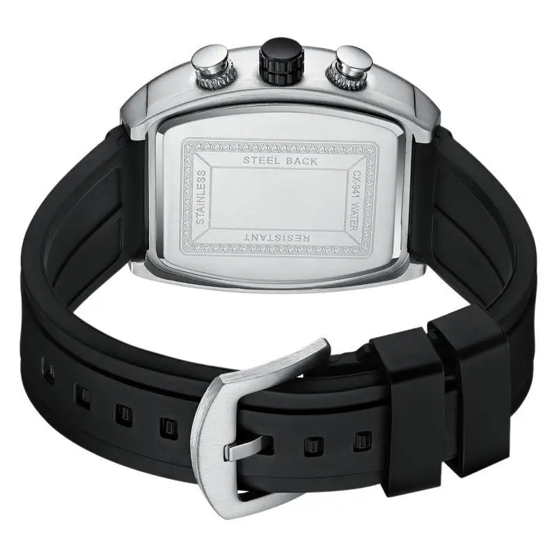 CHENXI941 Silicone Strap Sports Style Multifunctional Watch Waterproof Six Pin Calendar Night Light Quartz Watches for Men Reloj