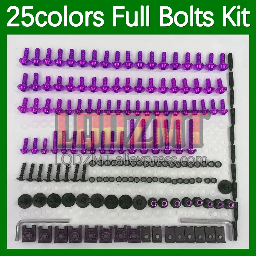 268pcs Body Bolt Full Screws Kit For DUCATI 848 1098 1198 848S 1098S 1198S 848R 1098R 07 08 09 10 11 12 Fairing Bolts screw Nut