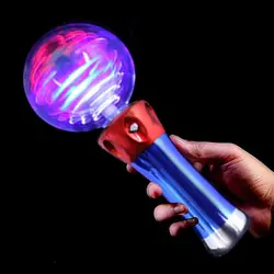 Round Ball Glow Sticks Light Up Spinning Ball Wand Stick Party Supplies Glowing Led Stick Toy Light Show Favor Halloween Gift