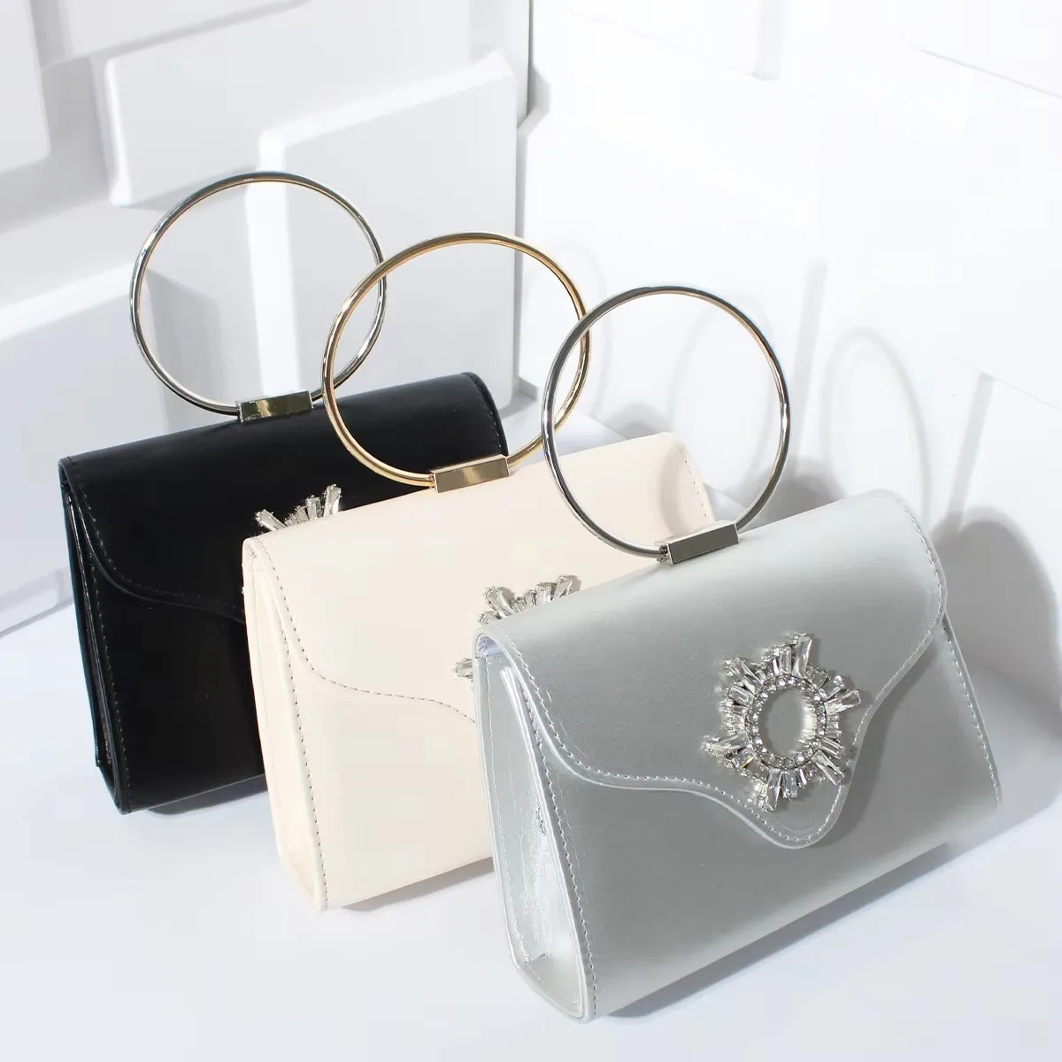 New High-End Rhinestone Dinner Bag Niche Exquisite Messenger Chain Bag Versatile Fashion Women's Bag view 6