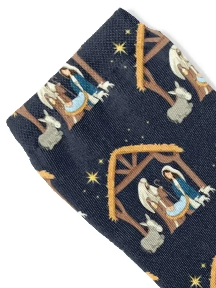 Baby In A Manger Socks warm winter men cotton high quality Heating sock Men's Socks Women's