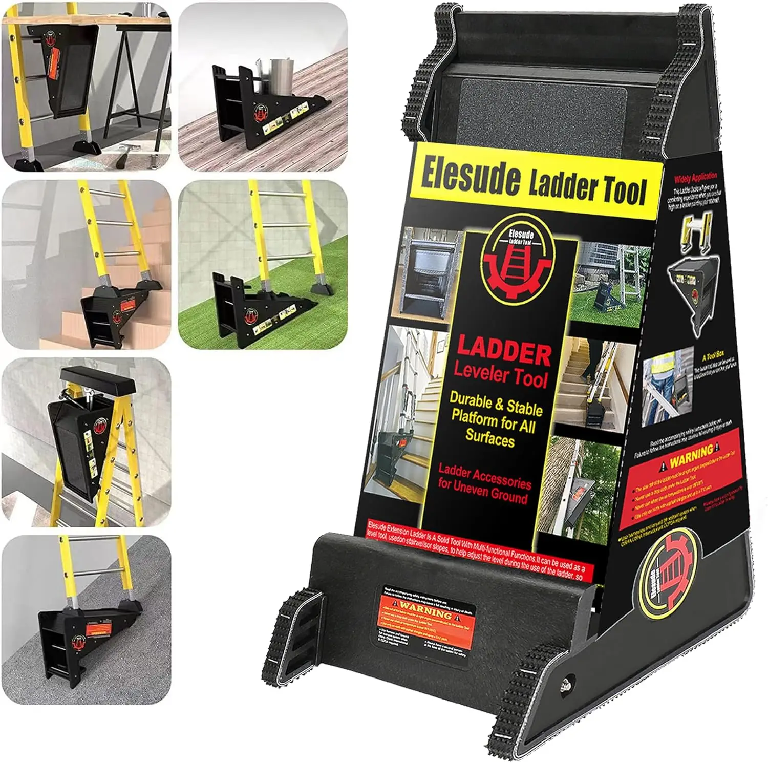 Leveler,Pitch Hopper, Ladder Stabilizer, Stair Ladder with Storage, Ladder Leveling Tool,Ladder Jacks,Easy to Use,Stable