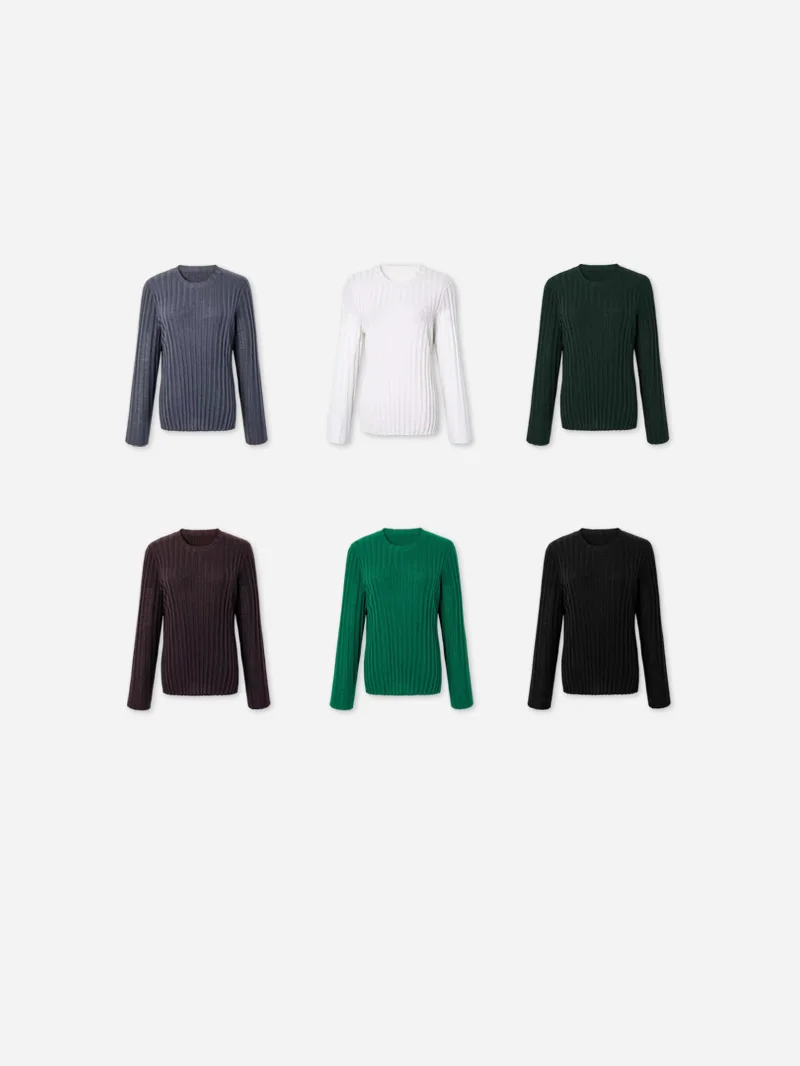 

plus Size Women's Knitted Woolen Base irt Yangzi Yarn Super Slimming Spring Faion Casual Wear Comfortable Breathable Long...