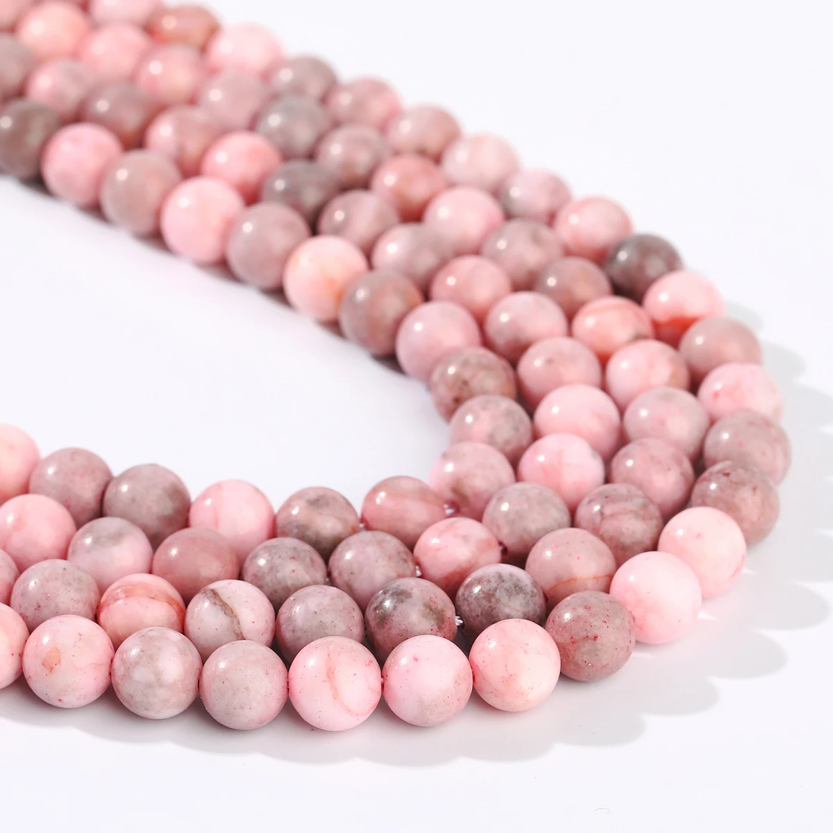 Pedra natural rosa zebra jasper grânulo 4 6 8 10 12mm redondo solto espaçador grânulo para fazer jóias diy pulseiras colar acessórios