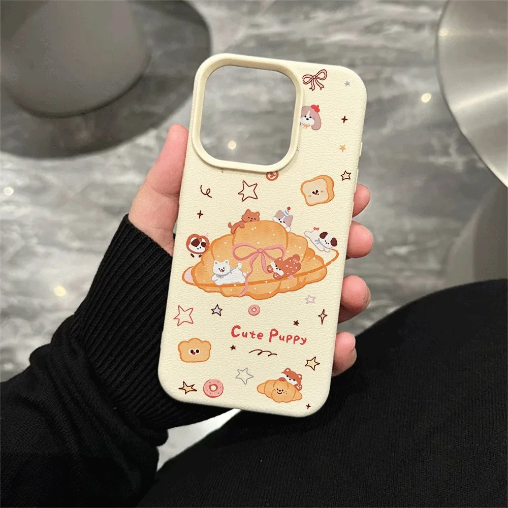 Cartoon-Brot-Tier-Handyhülle für iPhone 17 16 15 14 13 12 11 Pro Max 16 15 14 Plus 17 16 15 Pro 17Air Silikon-Matt-Abdeckung – Detail 5