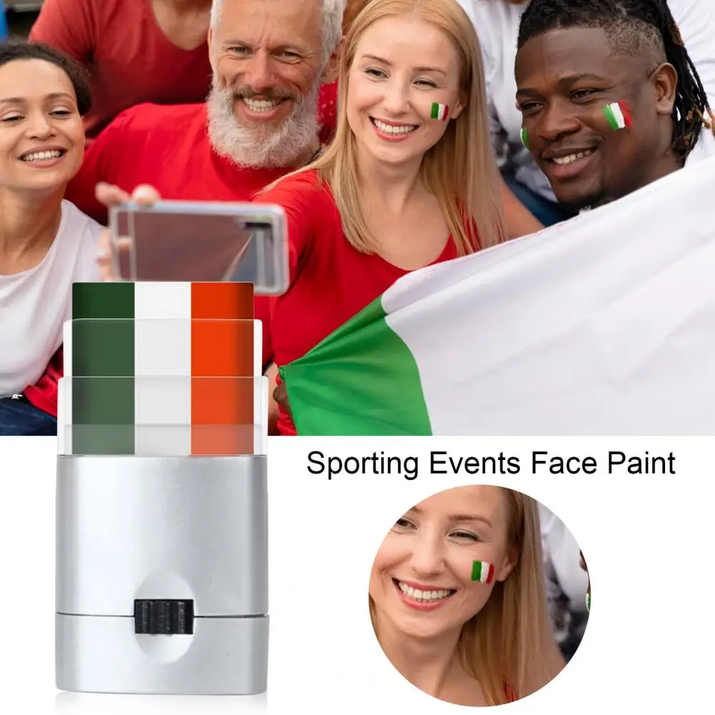 Waterproof Face Paint Skin Types Face Paint Sports Fans Face Paint Kit for Athletes Kids Patriotic Body Art Makeup for Halloween