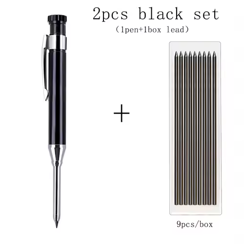 6Colors 2.8mm Metal Solid Carpenter Mechanical Pencil with Sharpener 2B Lead Core Deep Hole Construction Marking Scriber Tool - Image 21