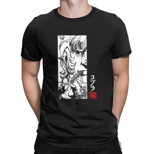 Imagen 1 del producto Camisetas de manga 100% de algodón de kumitte Cobra Space Adventure, ropa novedosa de manga corta y cuello redondo, camisetas de burbujas de cómic de verano