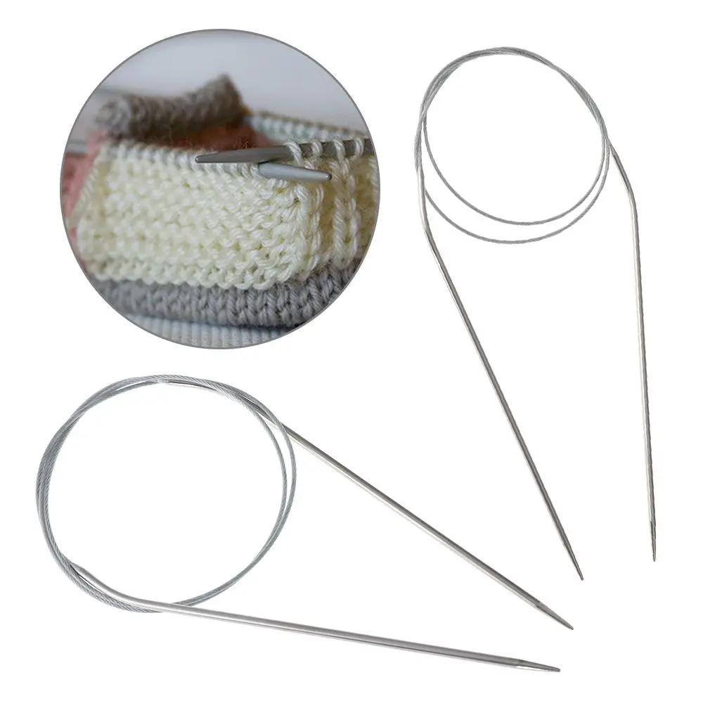 

80cm Circular Stainless Steel Weaving Needlework Supplies Sewing Pins Knitting Needles Crochet Hook