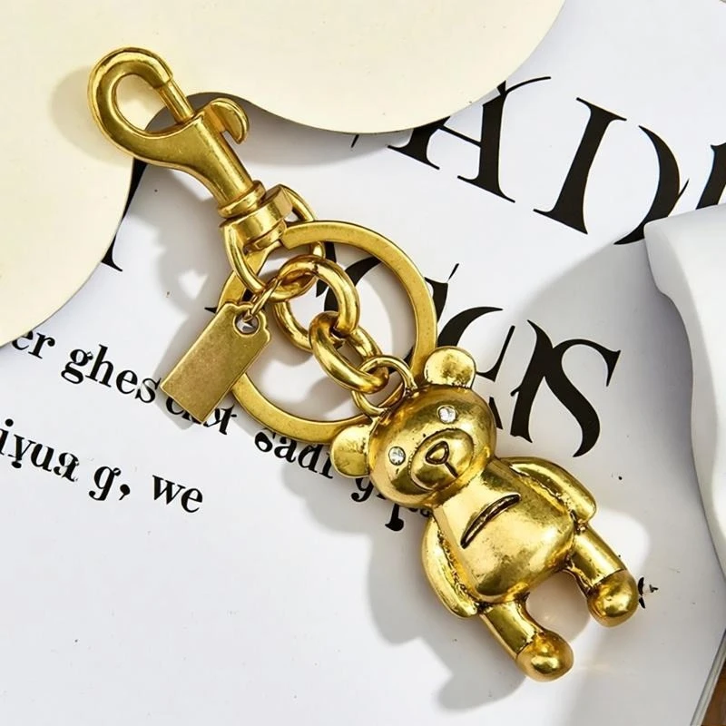 

New Exquisite High-end Bear Dog Keychains For Women Bag Pendant Car Key Chains Jewelry Gift Decoration Accessories
