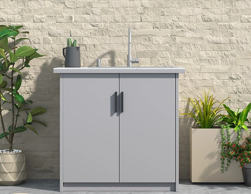 

Наружный умывальник из каменной плиты из алюминиевого сплава, встроенный формовочный стол, вилла, сад, двор, водонепроницаемый и солнцезащитный шкафчик