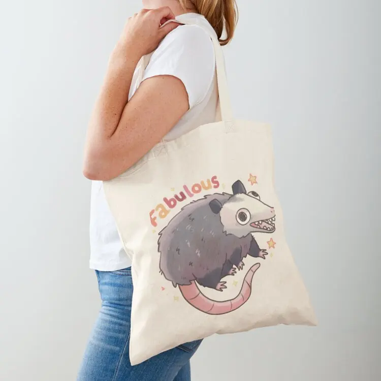 

Fabulous opossum Tote Bag supermarket folding bag canvas tote Women's shopper bag shoping