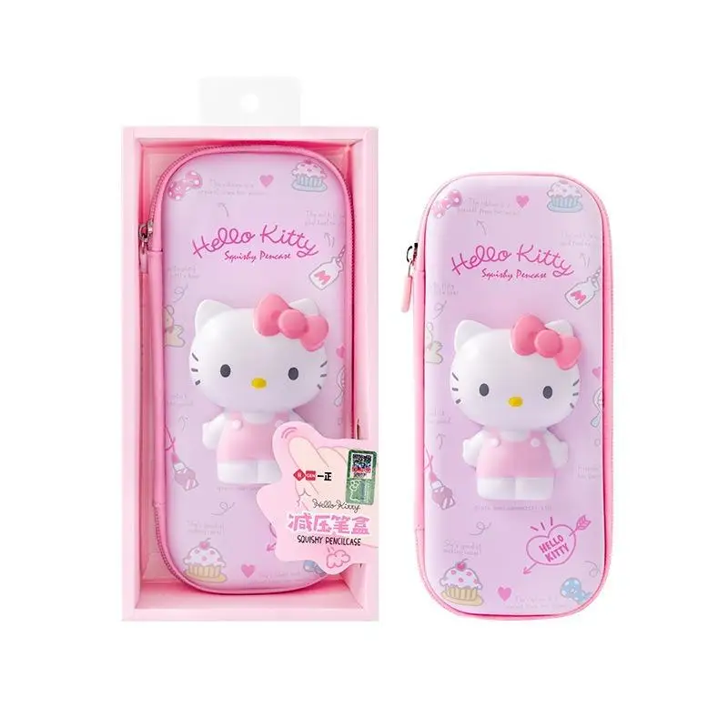 Sanrioeed Cute Kawaii Kitty Cat Mymelody Cinnamorol Stationery Pencil Case Finger Press Pops Relieve Stress Student Pen Bag