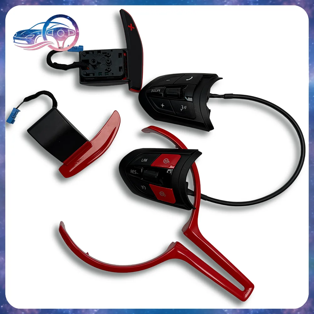 

For BMW M-Sport Steering Wheel Red/blue Trim Kit for F-Chassis Paddle Shifters & Button Decorative Strips Set
