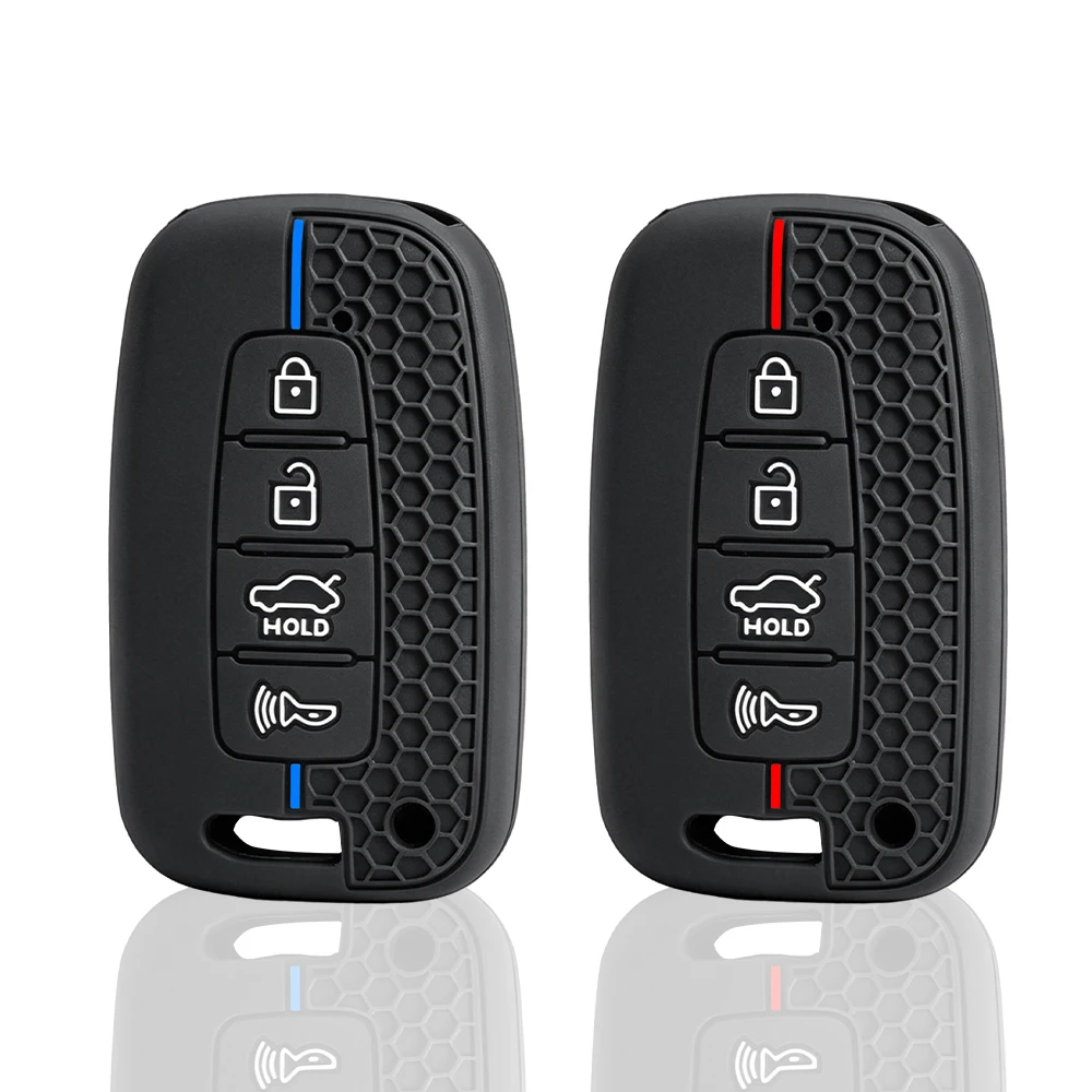 Silicone Key Case Cover Fob For Hyundai IX35 Elantra Sonata 8 9 For Kia Sportage K5 K2 Sorento Optima Forte 2011-2016